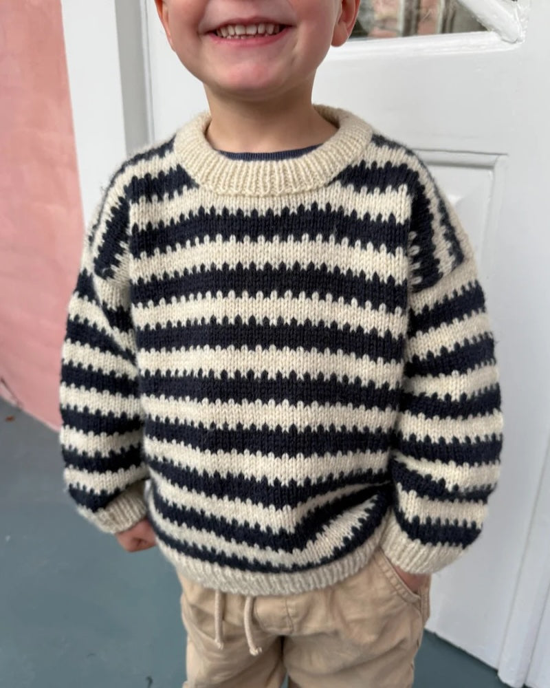 Otto Sweater Kids | contrasting stripes with Atlas by Sandnes Garn