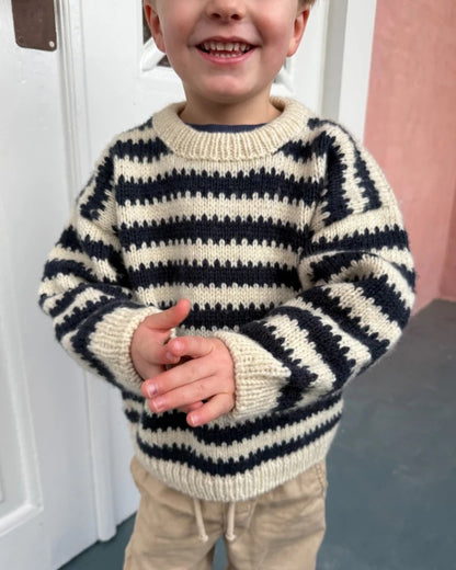 Otto Sweater Kids | contrasting stripes with Atlas by Sandnes Garn