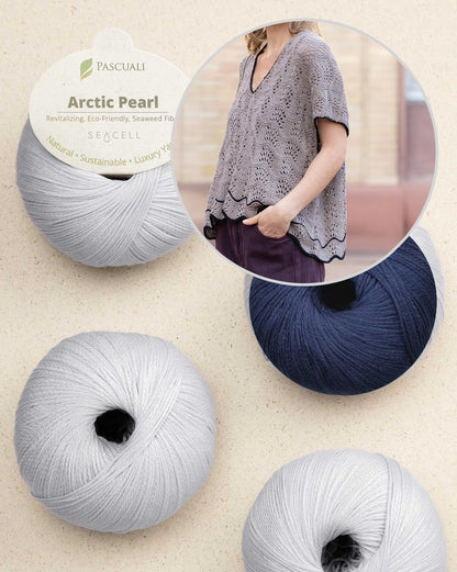 Chemise Oyster | motif fines vagues en Arctic Pearl de Pascuali