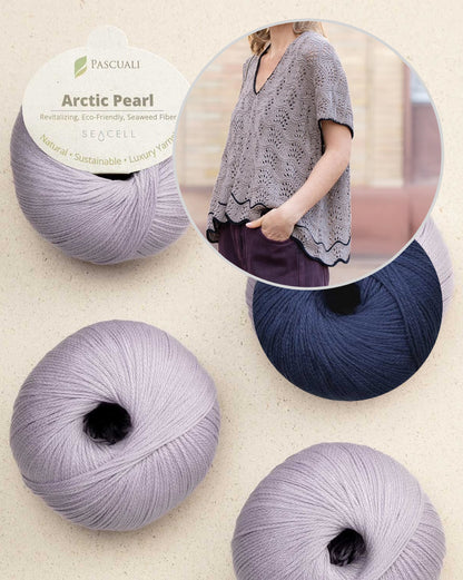 Chemise Oyster | motif fines vagues en Arctic Pearl de Pascuali