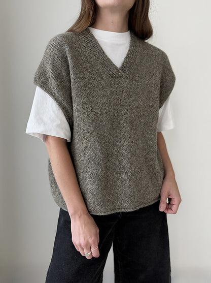 Moon Set Slipover | brīva piegriezuma klasiska veste no Le Lambswool dzijas, ko piedāvā Biches & Bûches