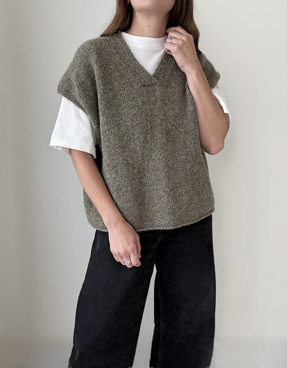 Moon Set Slipover | brīva piegriezuma klasiska veste no Le Lambswool dzijas, ko piedāvā Biches & Bûches