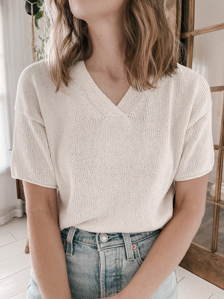 Moon Set Tee | lässiges Seidenshirt aus Pure Silk von Knitting for Olive