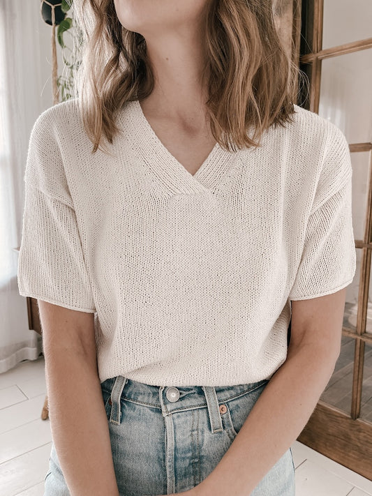 Moon Set Tee | lässiges Seidenshirt aus Pure Silk von Knitting for Olive