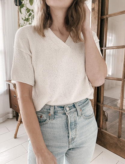 Moon Set Tee | lässiges Seidenshirt aus Pure Silk von Knitting for Olive