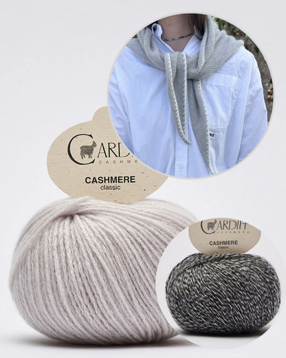 Écharpe Phoebe | super facile en Classic Cashmere de Cardiff Cashmere