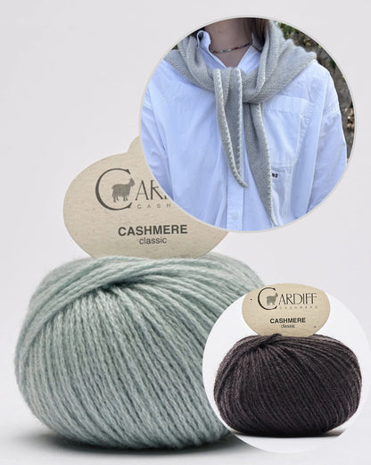 Écharpe Phoebe | super facile en Classic Cashmere de Cardiff Cashmere