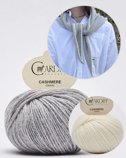 Écharpe Phoebe | super facile en Classic Cashmere de Cardiff Cashmere