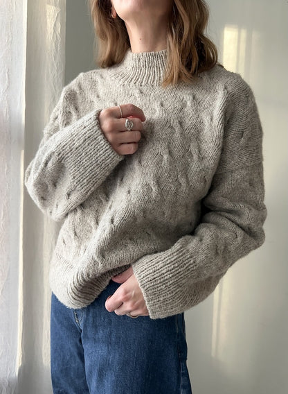 Seaway Pullover | zartes Zopfmuster aus Le Petit Lambswool und Le Petit Silk Mohair von Biches & Bûches
