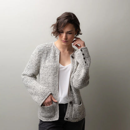Paris Loop Cardigan | élégant gilet en Alpaca Fino et Alpaca Lace de Pascuali