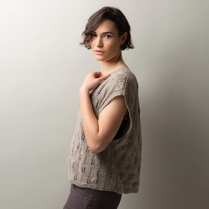 Chemise motif feuille de tremble | motif de feuille aéré du Népal par Pascuali