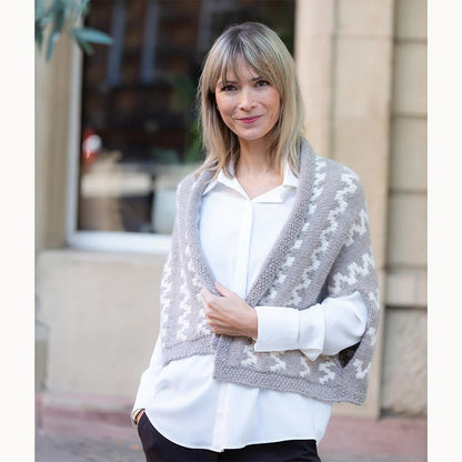 Cape Zigzag | Motif norvégien en baby alpaga Los Andes