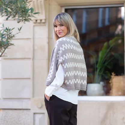 Cape Zigzag | Motif norvégien en baby alpaga Los Andes