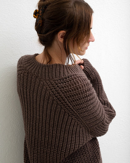 Clara Cardigan | casual half-rib jacket from Re:Treat Chunky Roving by West Yorkshire Spinners