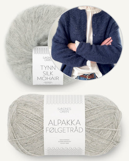 Peacock Cardigan | Romantic pattern from Alpakka Folgetrad and Tynn Silk Mohair