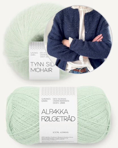 Peacock Cardigan | Romantic pattern from Alpakka Folgetrad and Tynn Silk Mohair