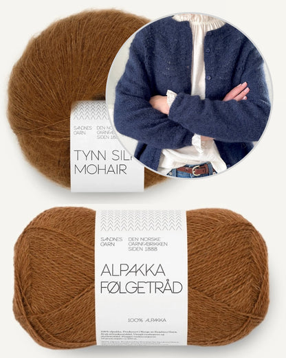 Peacock Cardigan | Romantic pattern from Alpakka Folgetrad and Tynn Silk Mohair