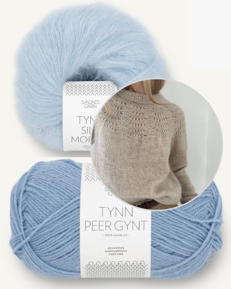 LeKnit Peacock Jumper mit Tynn Peer Gynt und Tynn Silk Mohair von Sandnes Garn 7