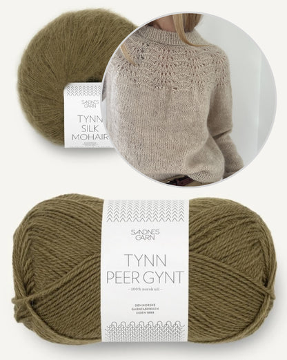LeKnit Peacock Jumper mit Tynn Peer Gynt und Tynn Silk Mohair von Sandnes Garn 10