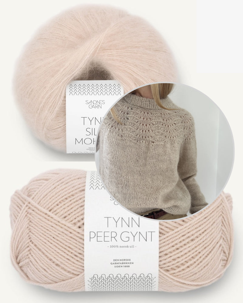 LeKnit Peacock Jumper mit Tynn Peer Gynt und Tynn Silk Mohair von Sandnes Garn 8