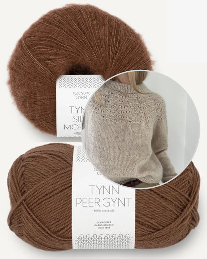LeKnit Peacock Jumper mit Tynn Peer Gynt und Tynn Silk Mohair von Sandnes Garn 6