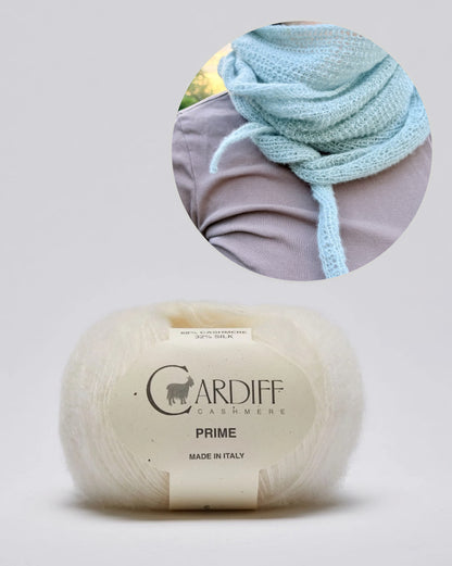 Pērļu čukstu šalle | ārkārtīgi maiga, izgatavota no Cardiff Cashmere Prime
