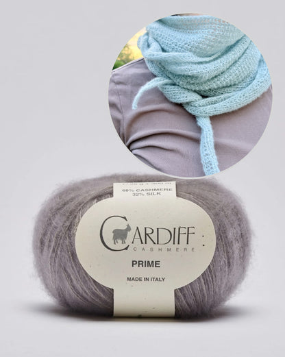 Pērļu čukstu šalle | ārkārtīgi maiga, izgatavota no Cardiff Cashmere Prime