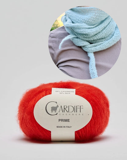 Pērļu čukstu šalle | ārkārtīgi maiga, izgatavota no Cardiff Cashmere Prime