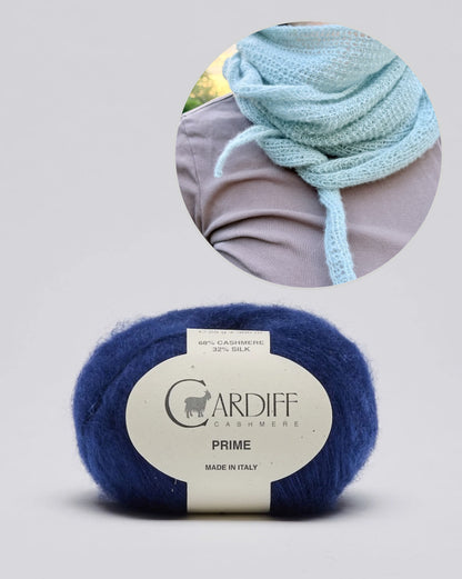 Pērļu čukstu šalle | ārkārtīgi maiga, izgatavota no Cardiff Cashmere Prime