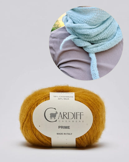 Pērļu čukstu šalle | ārkārtīgi maiga, izgatavota no Cardiff Cashmere Prime