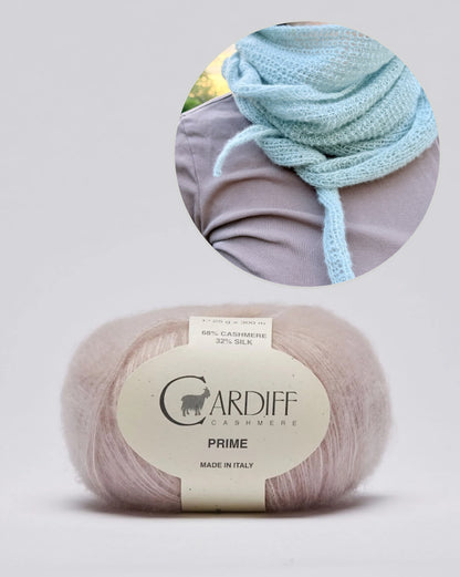 Pērļu čukstu šalle | ārkārtīgi maiga, izgatavota no Cardiff Cashmere Prime