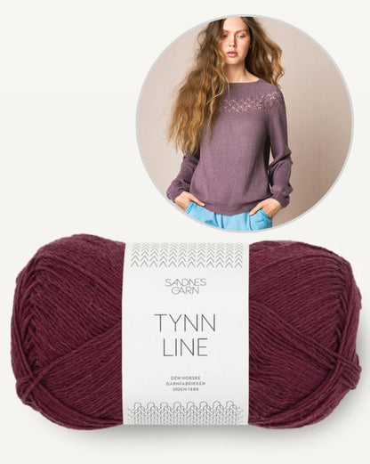 Sweter Peon | delikatny wzór ażurowy z Tynn Line od Sandnes Garn