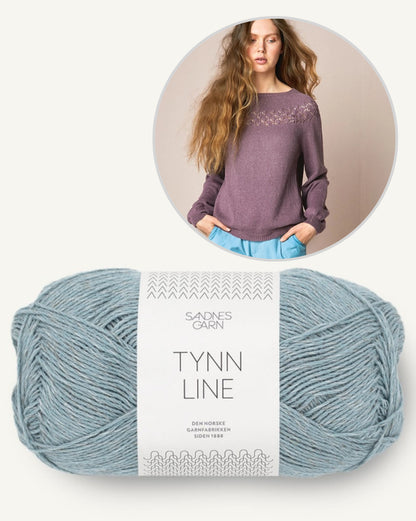Sweter Peon | delikatny wzór ażurowy z Tynn Line od Sandnes Garn