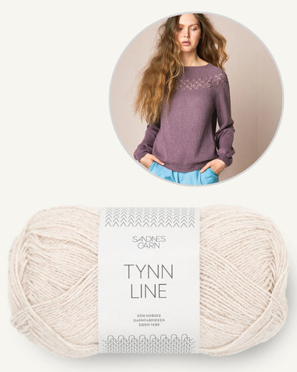 Sweter Peon | delikatny wzór ażurowy z Tynn Line od Sandnes Garn