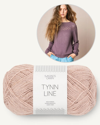 Sweter Peon | delikatny wzór ażurowy z Tynn Line od Sandnes Garn