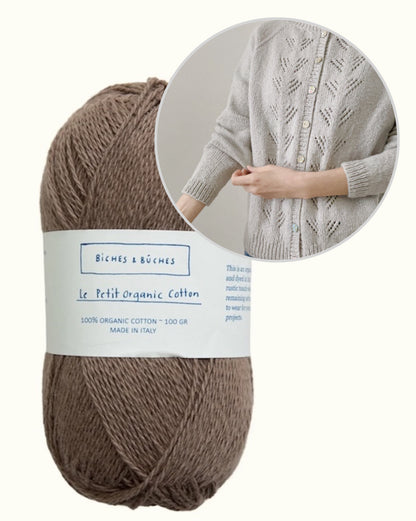Peony Cardigan | delicate pattern from Le Petit Organic Cotton by Biches & Bûches