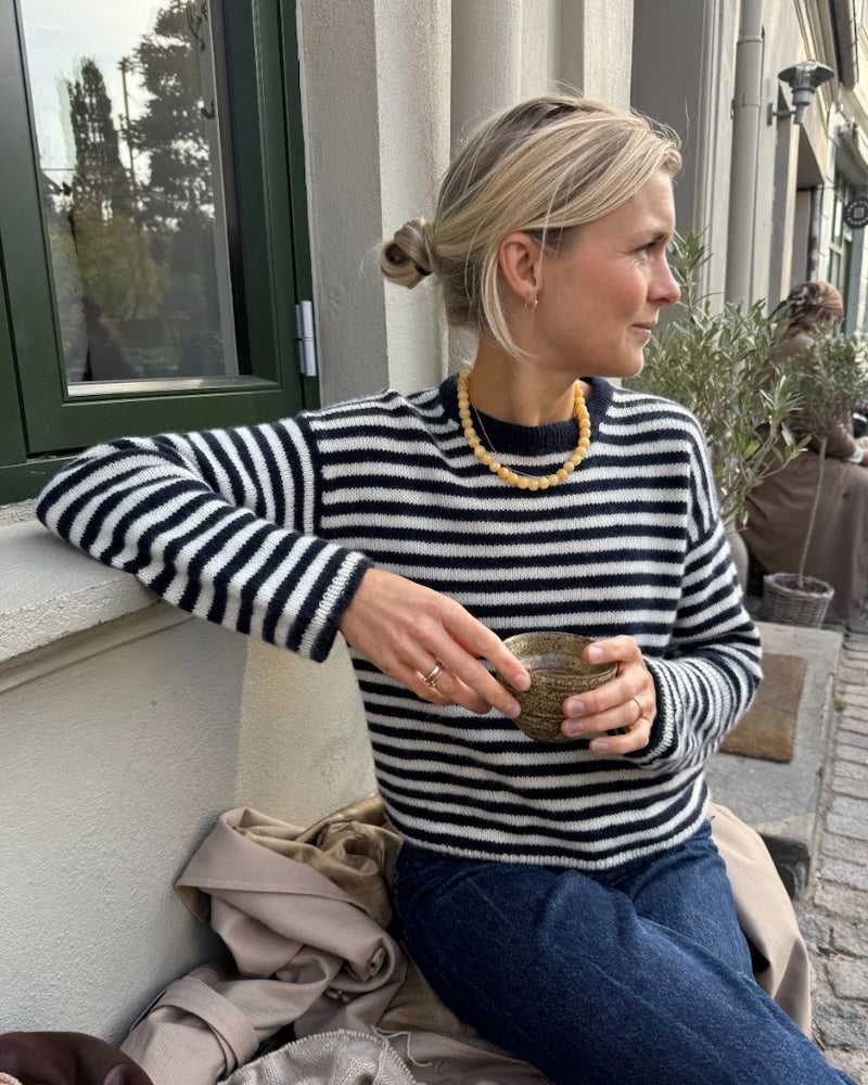 Chemisier Olga | rayures luxueuses en cachemire classique de Cardiff