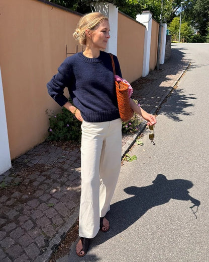 Vega Sweater | klassieke trui van Double Sunday van Sandnes Garn
