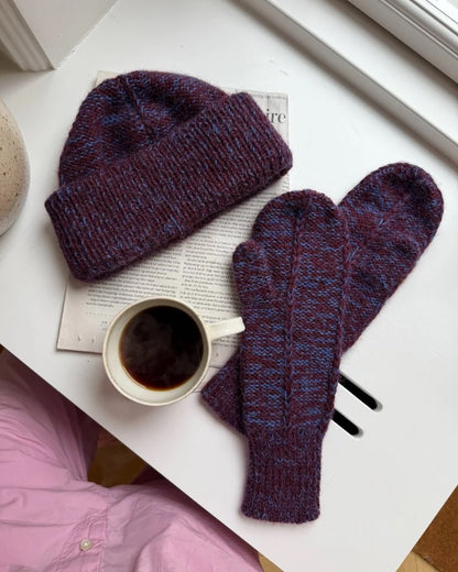 Yoko Set | beautiful hat with matching mittens made from Alpakka Ull and Alpakka Folgetrad by Sandnes Garn