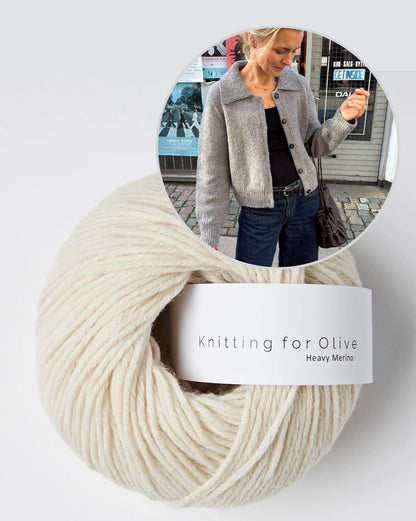 Petra Jacket | eleganta silta jaka no Heavy Merino dzijas, zīmols Knitting for Olive