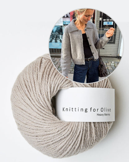 Petra Jacket | eleganta silta jaka no Heavy Merino dzijas, zīmols Knitting for Olive