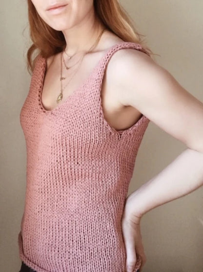 Débardeur n° 1 | avec un dos séduisant en Pure Silk de Knitting for Olive