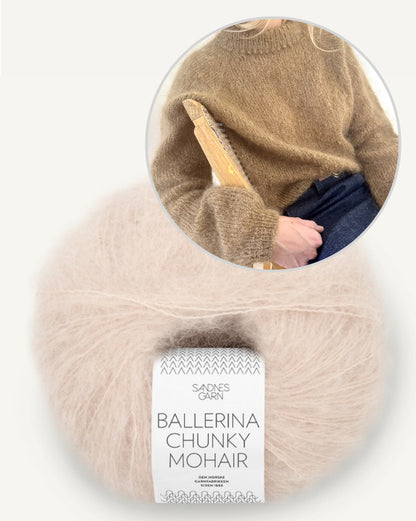 LeKnit Picot Sweater mit Ballerina Chunky Mohair von Sandnes Garn 9