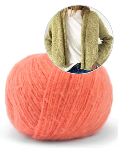 Plain Cardigan light von LeKnit mit Suave von Pascuali 11