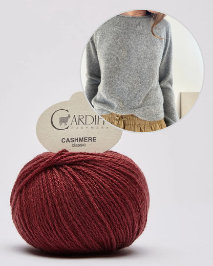 Plain Yoke Sweater Cashmere | simple and soft made from Classic Cashmere by Cardiff