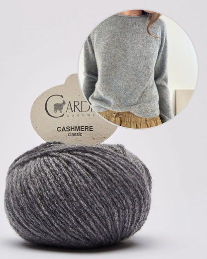 Plain Yoke Sweater Cashmere | simple and soft made from Classic Cashmere by Cardiff