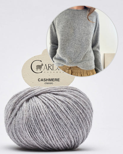 Plain Yoke Sweater Cashmere | simple and soft made from Classic Cashmere by Cardiff