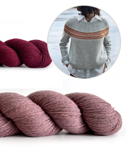 Pullover Precious Memory | delicate stripe pattern made from Cheeky Merino Joy by Rosy Green Wool