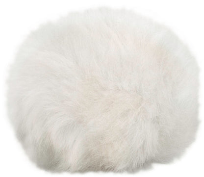 Mini pompon fausse fourrure avec bouton pression 