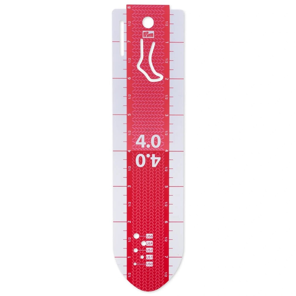 Prym, Handmaß Socke, inch-Seite